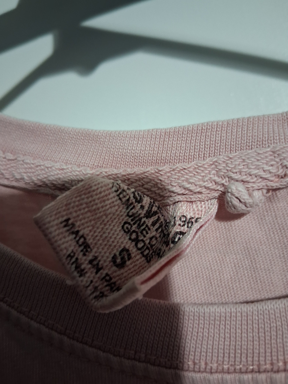 Women’s Long Sleeve Crewneck Top - Light Pink - Picture 3 of 3